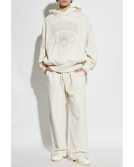 Dolce & Gabbana White Hoodie for men