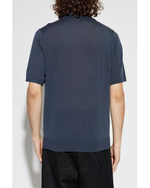 Paul Smith Blue Wool Polo for men