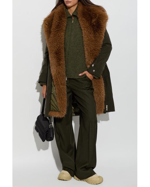 Moncler Green Puffy Parka 'Halicte'