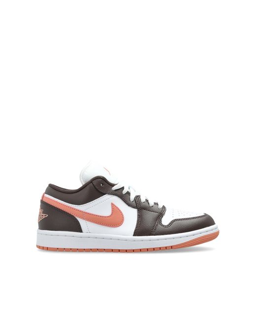 Nike White "Air Jordan 1 Low" Sports Shoes