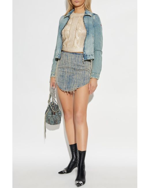 DIESEL Gray Denim Skirt 'De-Ada-S'