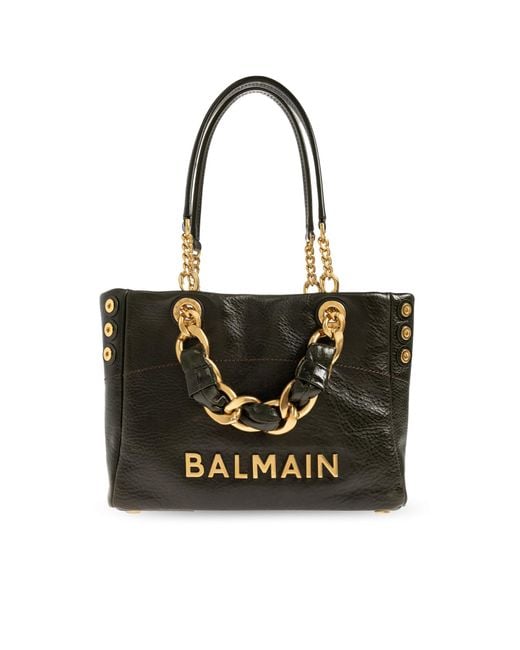 Balmain Green Handbag '1945 Soft Small'