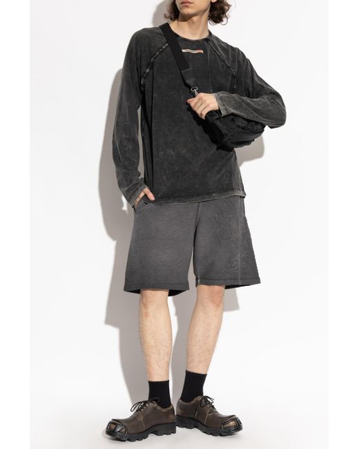 DIESEL Gray "P-Rawcrow" Shorts for men