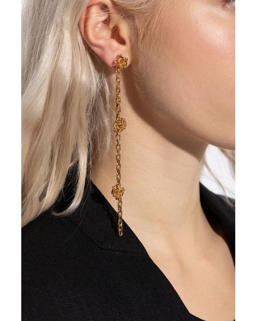 Jil Sander White Brass Earrings