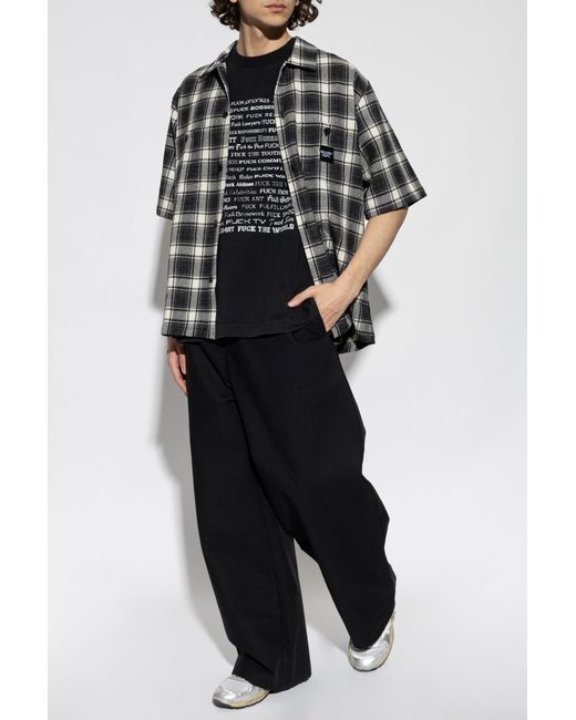 Vetements Black T-Shirt With Print for men