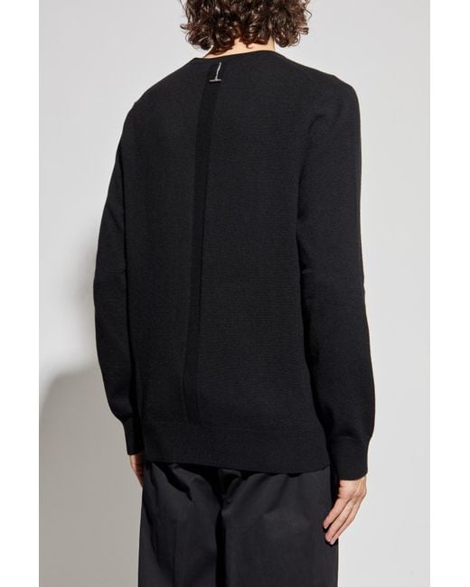 Alexander McQueen Black Cashmere Sweater With A Crew Neck for men