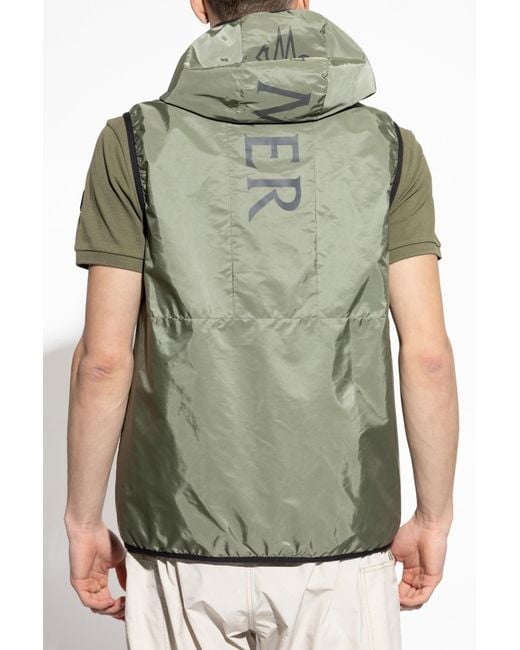 Moncler White Vest Moretan for men