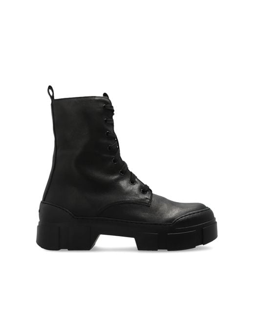 Vic Matié Black Leather Ankle Boots