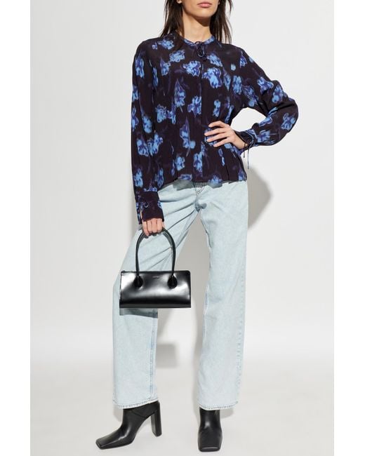 Rag & Bone Blue Straight-Leg Jeans
