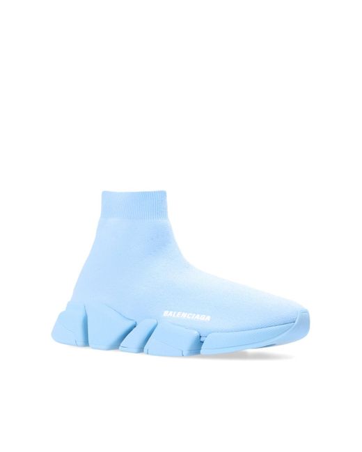Balenciaga 'speed 2.0 Lt' Sock Sneakers in Light Blue (Blue) - Lyst