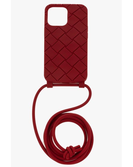 Bottega Veneta Red Iphone 13 Pro Case With Strap, for men
