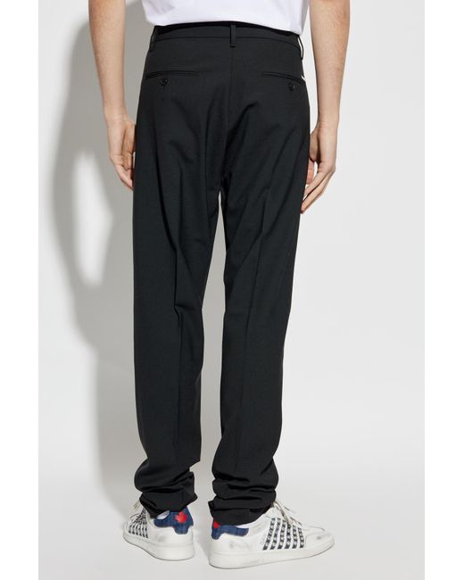 DSquared² Black Pants With Logo for men