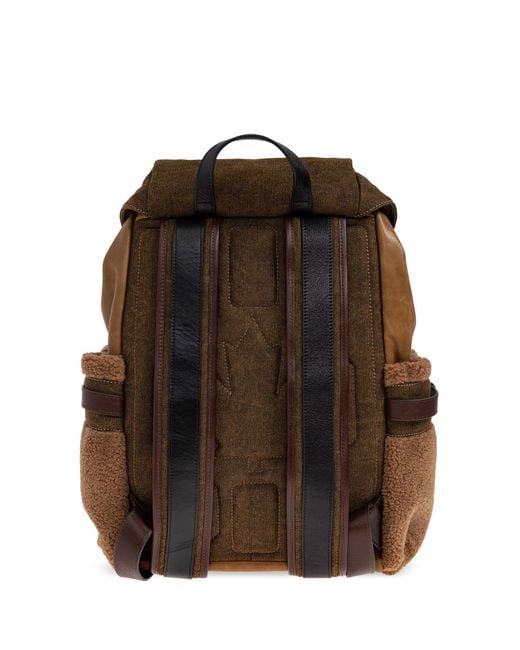 DSquared² Brown Backpack With Logo for men