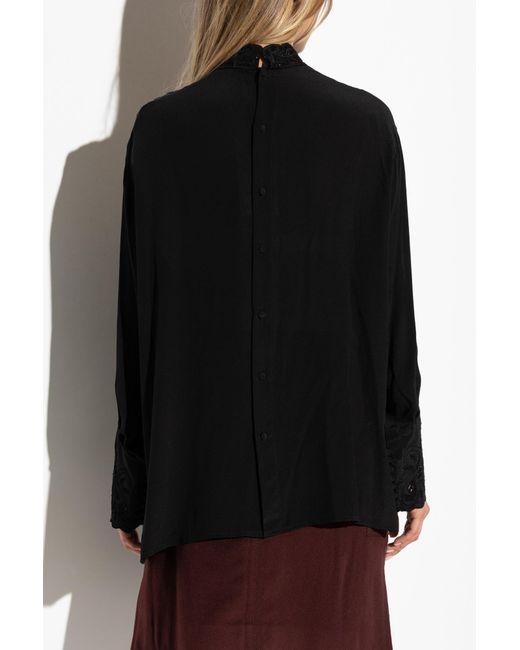 Etro Black Silk Top