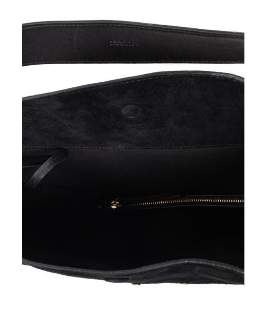 Isabel Marant Black "Oskan Hobo Soft" Shoulder Bag