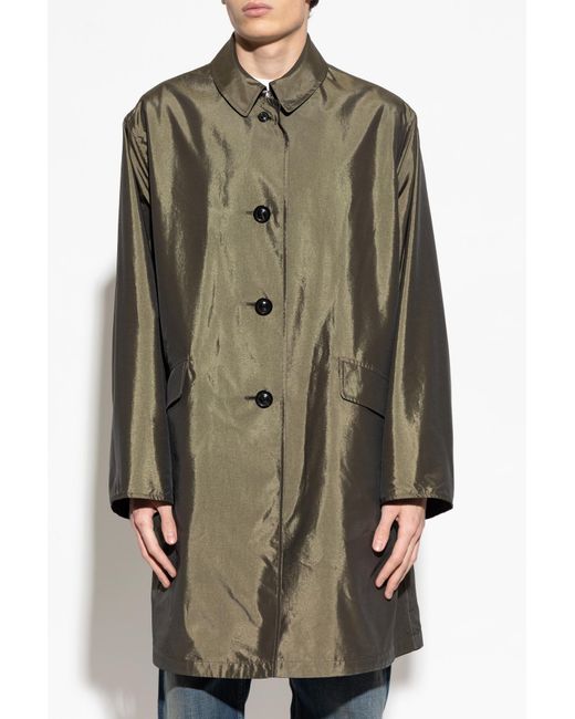 Maison Margiela Black Checked-Pattern Coat for men