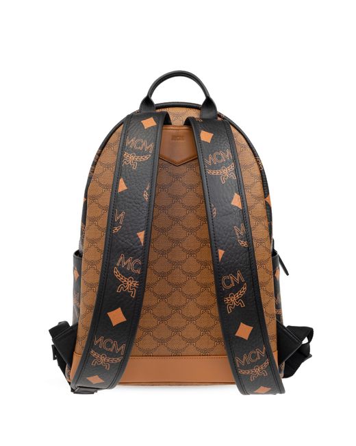 MCM Brown Backpack With Logo, for men