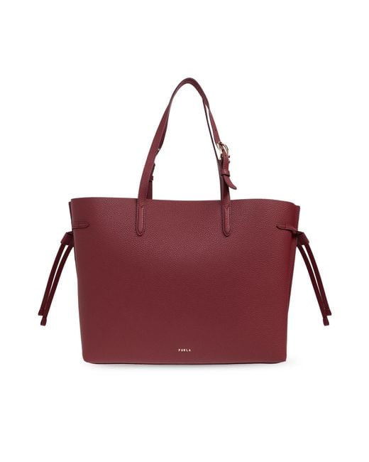 Furla Red "Ava Large" Shopper Bag