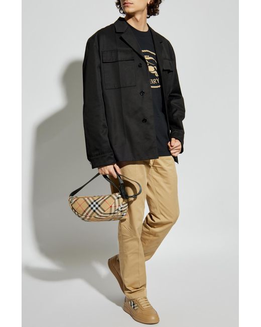 Burberry Black T-Shirt With Logo for men