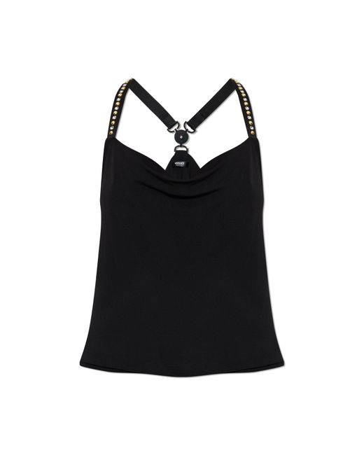 Versace Black Sequin Top