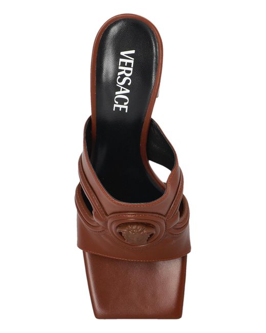 Versace Brown Heeled Sandals