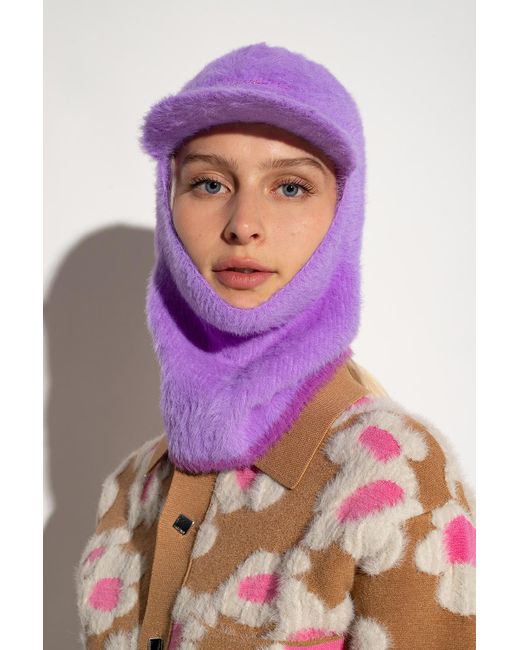 Jacquemus Balaclava With Visor in Purple Lyst