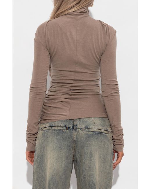 Entire studios Brown Draped Top