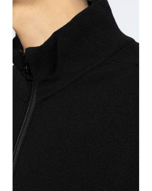 Stone Island Black Polo Type Sweater for men