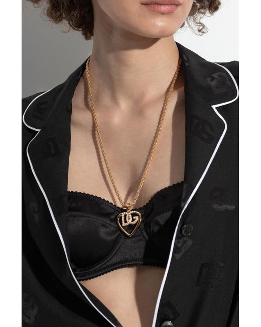 Dolce & Gabbana Metallic Necklace With Pendant
