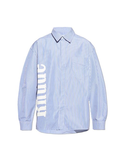 Rhude Gray Shirt With Striped Pattern for men