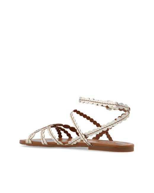 See By Chloé White 'kaddy' Leather Sandals,