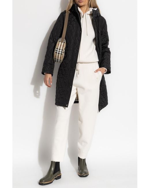 Burberry White Pants With Logo