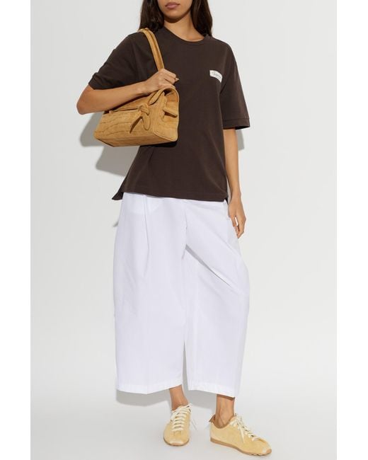 Jacquemus Brown Cotton T-Shirt 'Corso'