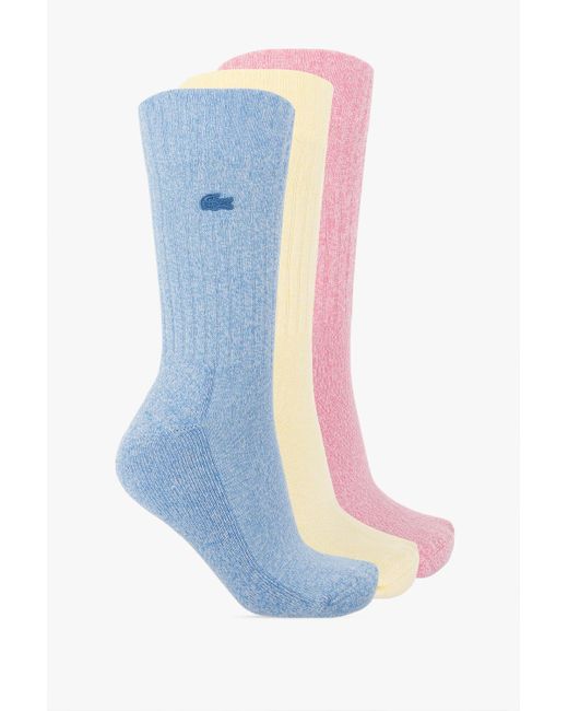 Lacoste Blue Branded Socks 3-pack for men
