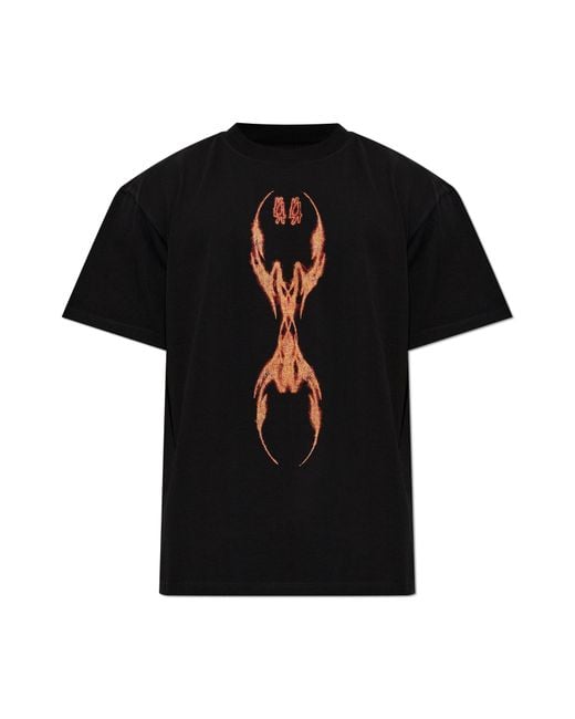 44 Label Group Black Printed T-Shirt for men