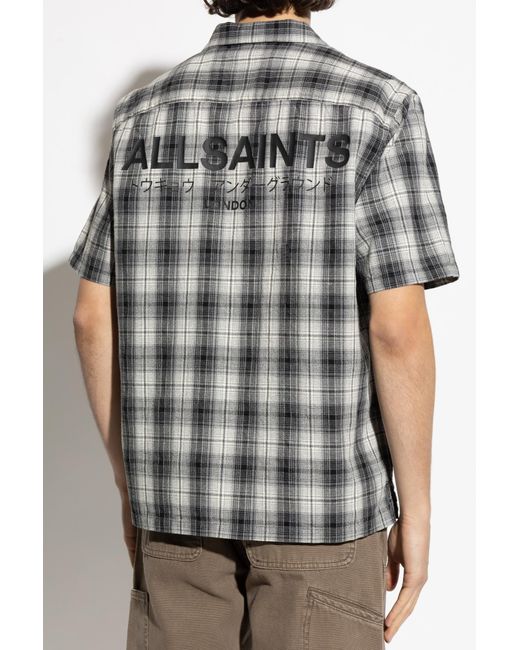 AllSaints Gray Shirt Undermono for men