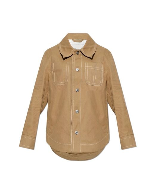 AMI Natural Denim Jacket With Pockets