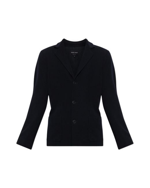 Giorgio Armani Blue Wool Blazer for men