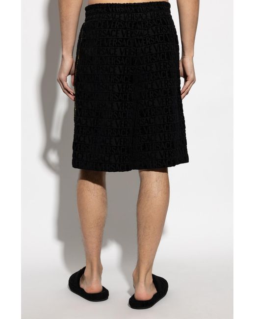Versace Black Logo Shorts for men