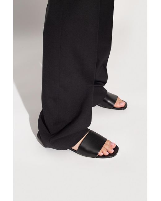 versace leather slides