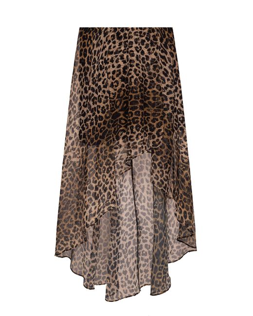 AllSaints Brown 'slvina' Leopard-printed Skirt