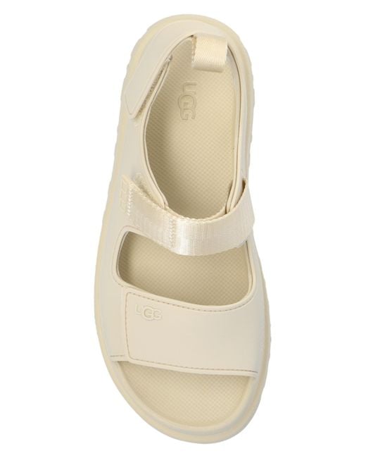 Ugg White 'Goldenglow' Platform Sandals