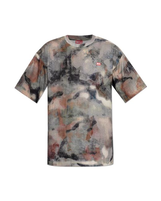 DIESEL Gray T-Shirt 'T-Boxt-V7' for men