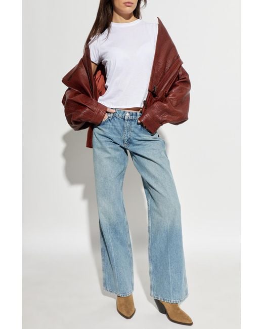 Rag & Bone Blue Straight-Leg Jeans