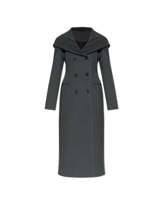 DIESEL Black Double-Breasted Coat "G-Olden-Long"