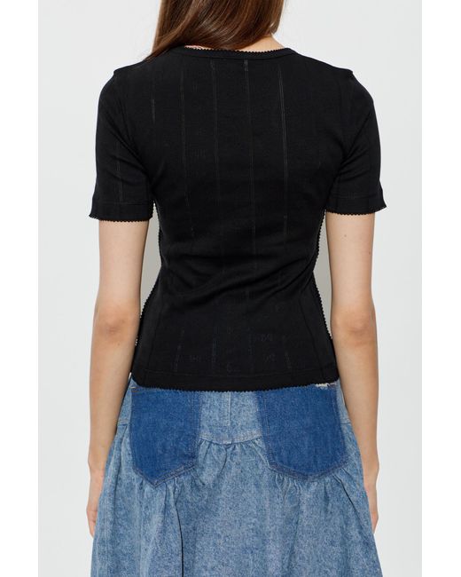 Ganni Blue Top With A Patch