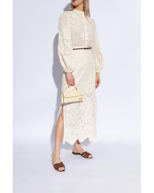 Zimmermann Natural Skirt With A Train,