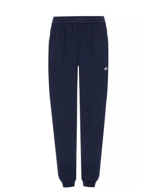 Adidas Originals Blue Branded Sweatpants for men