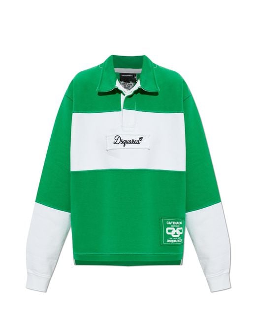 DSquared² Green Polo With Logo