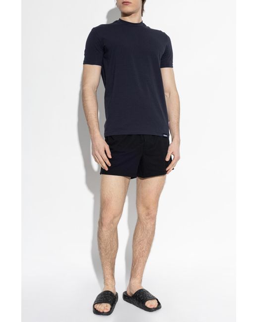 DSquared² Blue Underwear T-Shirt With A Round Neckline for men